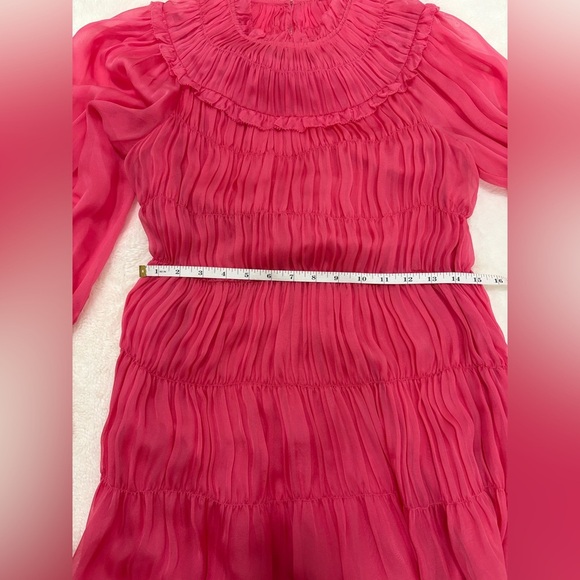 Ulla Johnson Emmeline Fuchsia Pink Silk Dress Size 0 - Picture 11 of 14